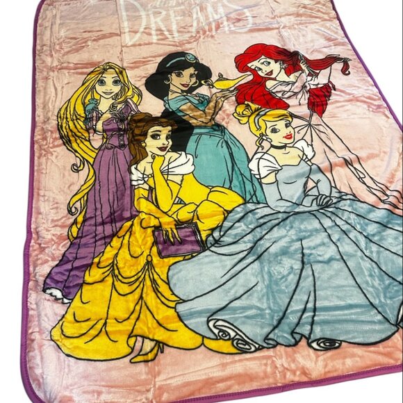 Disney Princess 60"x80" Twin Plush Raschel Blanket - Picture 5 of 6